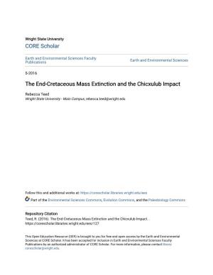 The End-Cretaceous Mass Extinction and the Chicxulub Impact