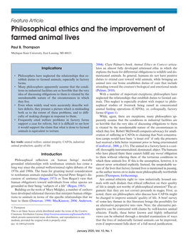 Philosophical Ethics and the Improvement of Farmed Animal Lives