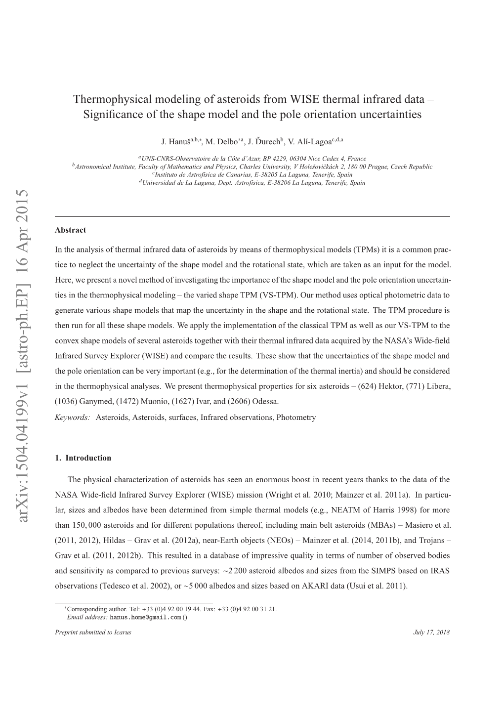 Thermophysical Modeling of Asteroids from WISE Thermal Infrared Data