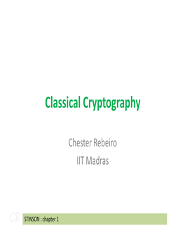 Classical Cryptography