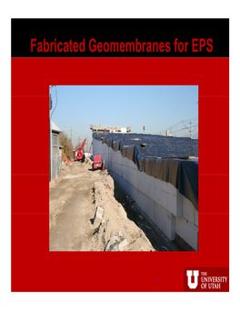 Fabricated Geomembranes for EPS Geofoam Applications