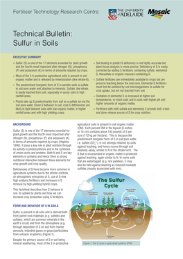 Sulfur in Soils