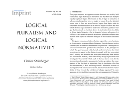 Logical Pluralism and Logical Normativity