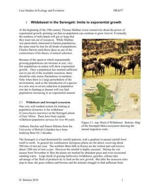 2 Wildebeest in the Serengeti: Limits to Exponential Growth