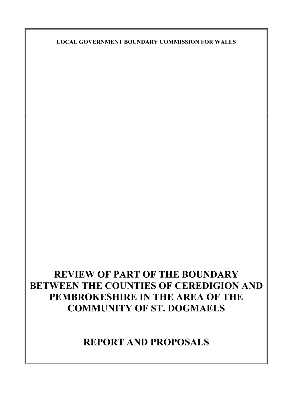 Local Government Boundary Commission for Wales