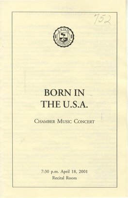 2000-2001 Born in the USA-Chamber Music Concert