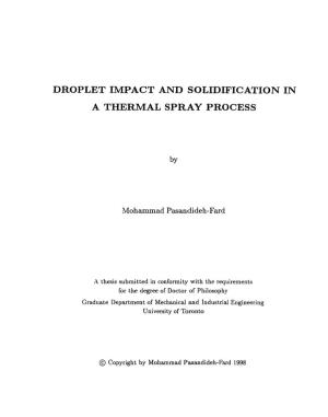 A Thermal Spray Process