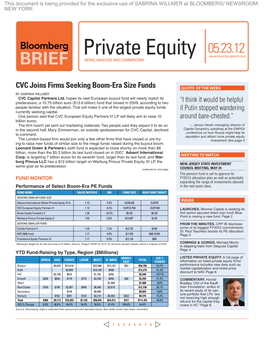 Private Equity 05.23.12