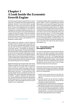 Chapter 1 a Look Inside the Economic Growth Engine