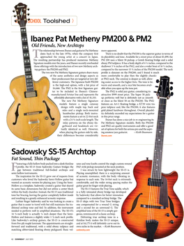 Ibanez Pat Metheny Pm200 & Pm2 Sadowsky SS-15 Archtop