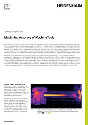 Machining Accuracy of Machine Tools