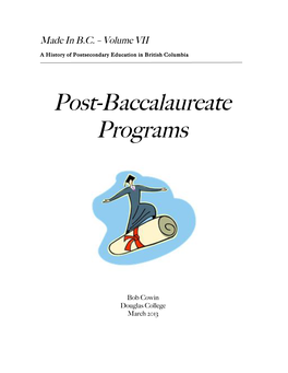 Post-Baccalaureate Programs