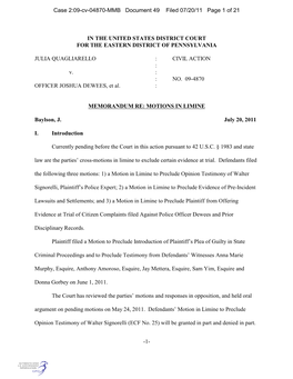 Case 2:09-Cv-04870-MMB Document 49 Filed 07/20/11 Page 1 of 21