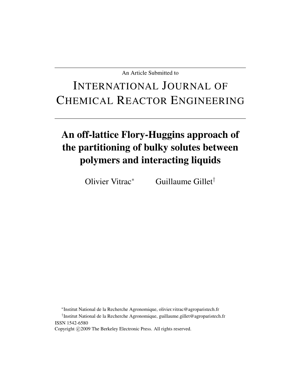 An Off-Lattice Flory-Huggins Approach of the Partitioning of Bulky Solutes Between Polymers and Interacting Liquids