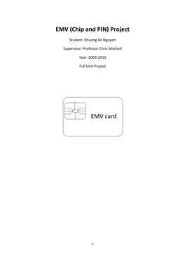 (Chip and PIN) Project EMV Card