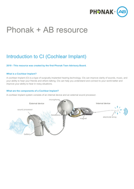 Introduction to CI (Cochlear Implant)