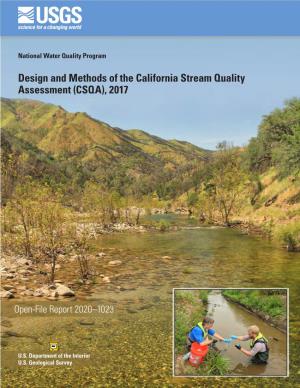 Design and Methods of the California Stream Quality Assessment (CSQA), 2017