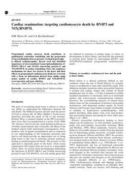 Cardiac Reanimation: Targeting Cardiomyocyte Death by BNIP3 and NIX/BNIP3L