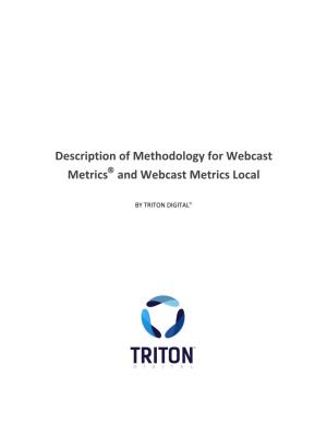 Description of Methodology for Webcast Metrics
