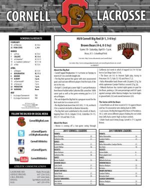 2017 Cornell Women's Lacrosse Game Notes
