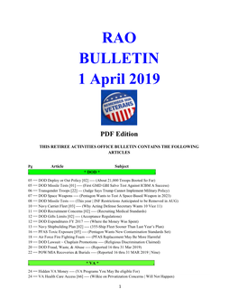 Bulletin 190401 (PDF Edition)