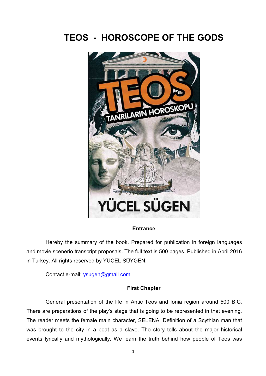 Teos - Horoscope of the Gods