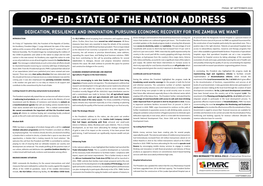 Op-Ed: State of the Nation Address