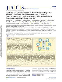 Synthesis and Characterization of Non-IPR Monometallic Actinide