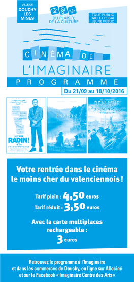 Votre Rentrée Dans Le Cinéma Le Moins Cher Du Valenciennois !