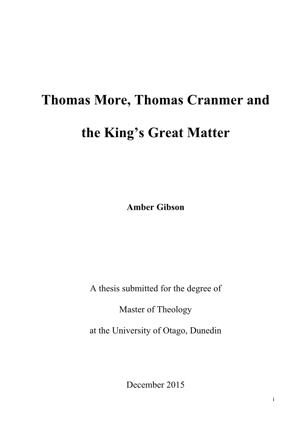 Thomas Cranmer And