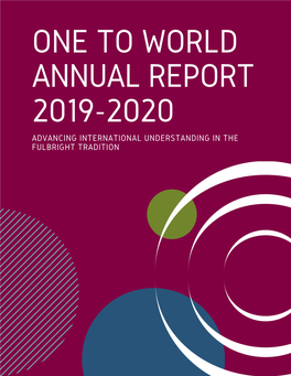 One to World Annual Report 2019-2020