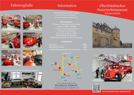Fahrzeughalle Information Oberfränkisches Feuerwehrmuseum