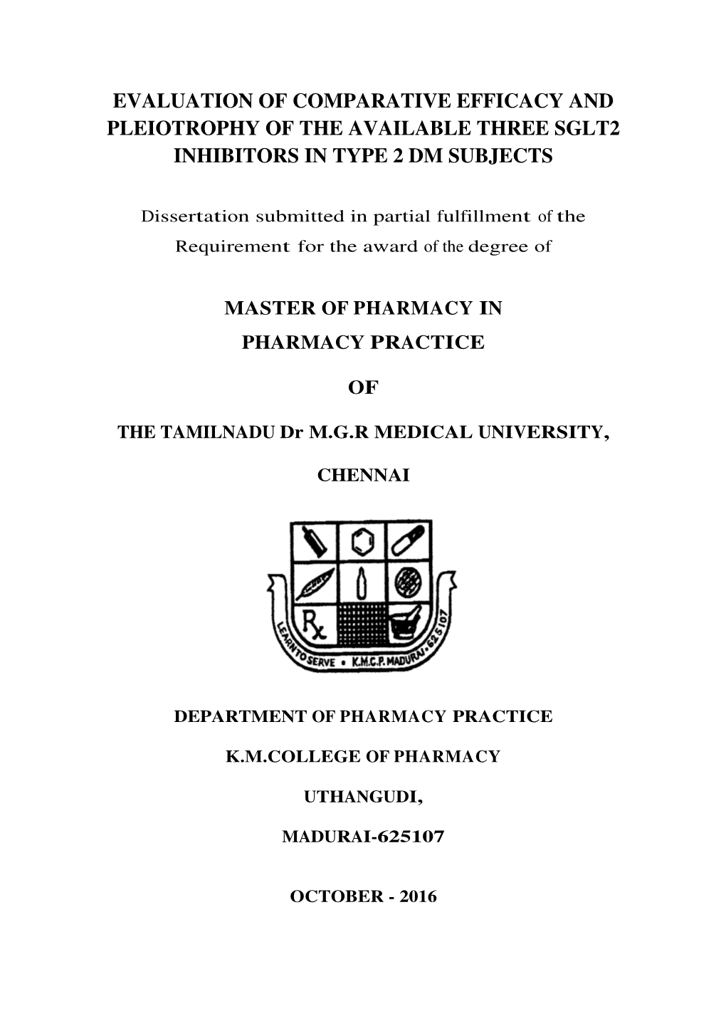 Evaluation of Comparative Efficacy and Pleiotrophy of the Available Three Sglt2 Inhibitors in Type 2 Dm Subjects