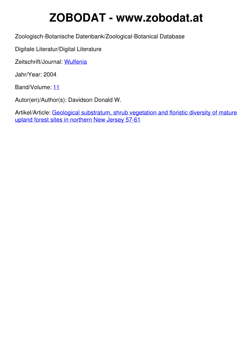 Geological Substratum, Shrub Vegetation and Floristic Diversity Of