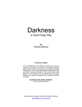 Darkness a Good Friday Play