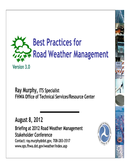 Best Practices for Road Weather Management Version 3.0