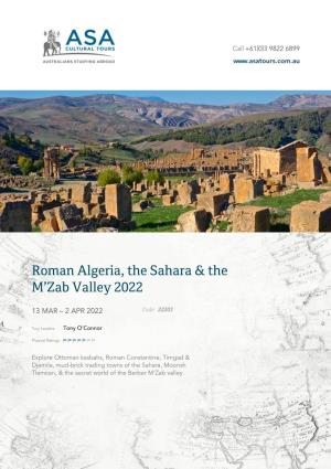 Roman Algeria, the Sahara & the M'zab Valley 2022