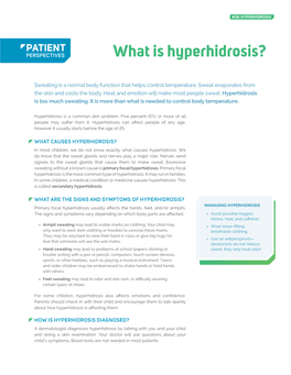 What Is Hyperhidrosis?