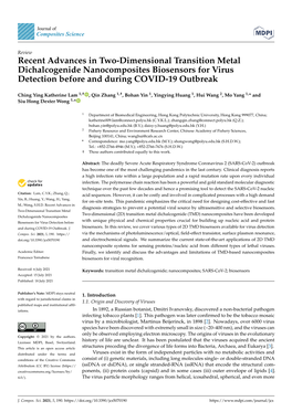 Recent Advances in Two-Dimensional Transition Metal Dichalcogenide Nanocomposites Biosensors for Virus Detection Before and During COVID-19 Outbreak