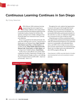 Continuous Learning Continues in San Diego