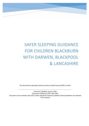 Safer Sleeping Guidance for Children Blackburn with Darwen, Blackpool & Lancashire