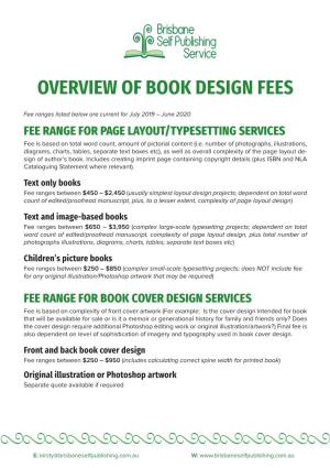 Overview of Book Design Fees