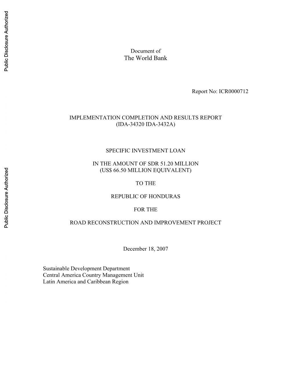 World Bank Document