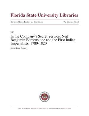Neil Benjamin Edmonstone and the First Indian Imperialists, 1780-1820 Marla Karen Chancey