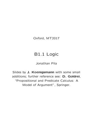 B1.1 Logic Lecture Notes.Pdf