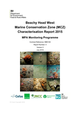 Beachy Head West MCZ MPA Monitoring Programme V3
