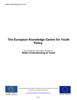 The European Knowledge Centre for Youth Policy