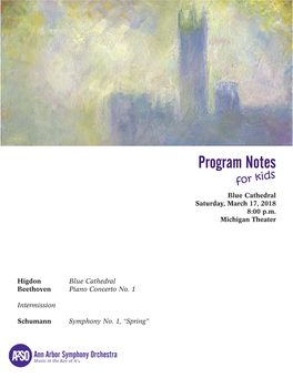 Program Notes