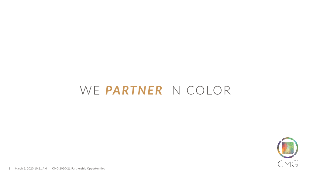 We Partner in Color