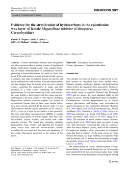Evidence for the Stratification of Hydrocarbons in the Epicuticular